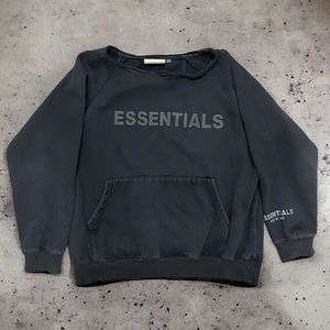 Fear of God Essentials Crew Neck Hoodie Sweater Black